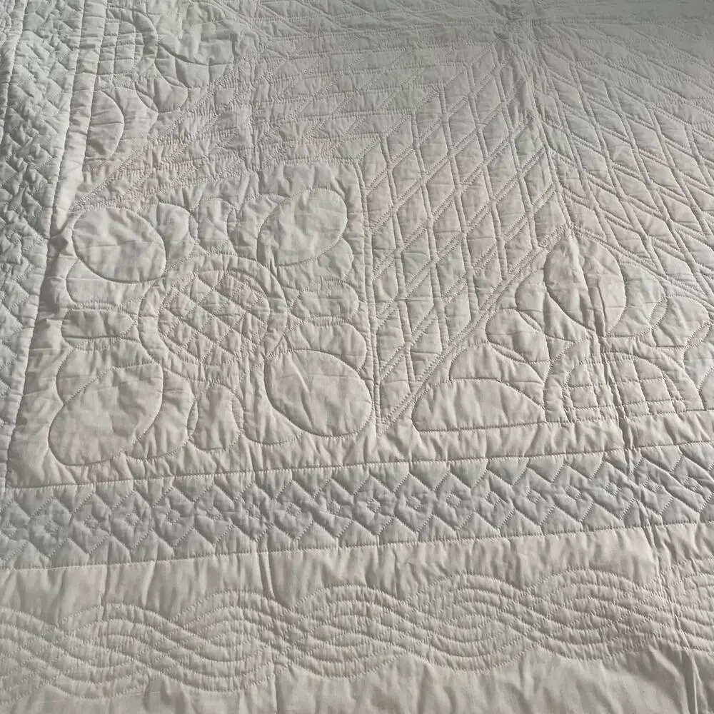 Vintage Handmade Harvest Lone Star Quilt Texas Orange Brown Fall Autumn *READ*